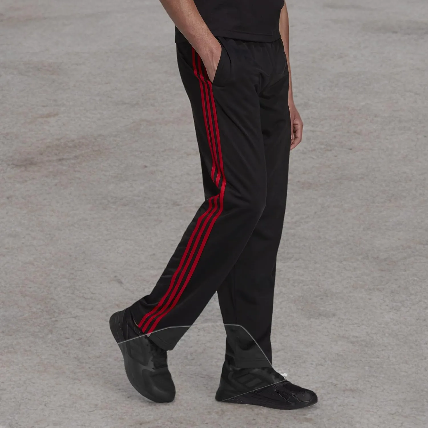 adidas Men's Essentials Warm-up Open Hem 3-stripes Tracksuit Bottoms