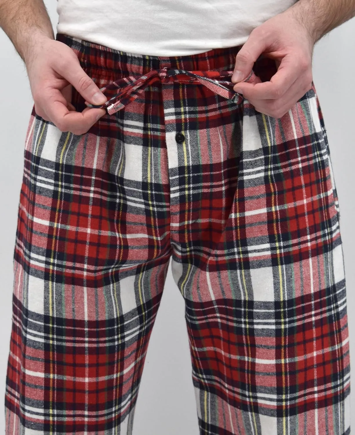 Andrew Scott Men's 4 Pack Cotton Flannel Pajama Sleep Pant | Drawstring Lounge Pants