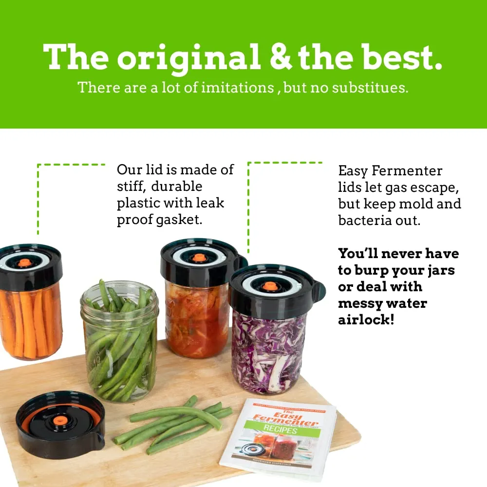 Easy Fermenter Wide Mouth Fermentation Kit (3 Lids   3 Weights   Pump)