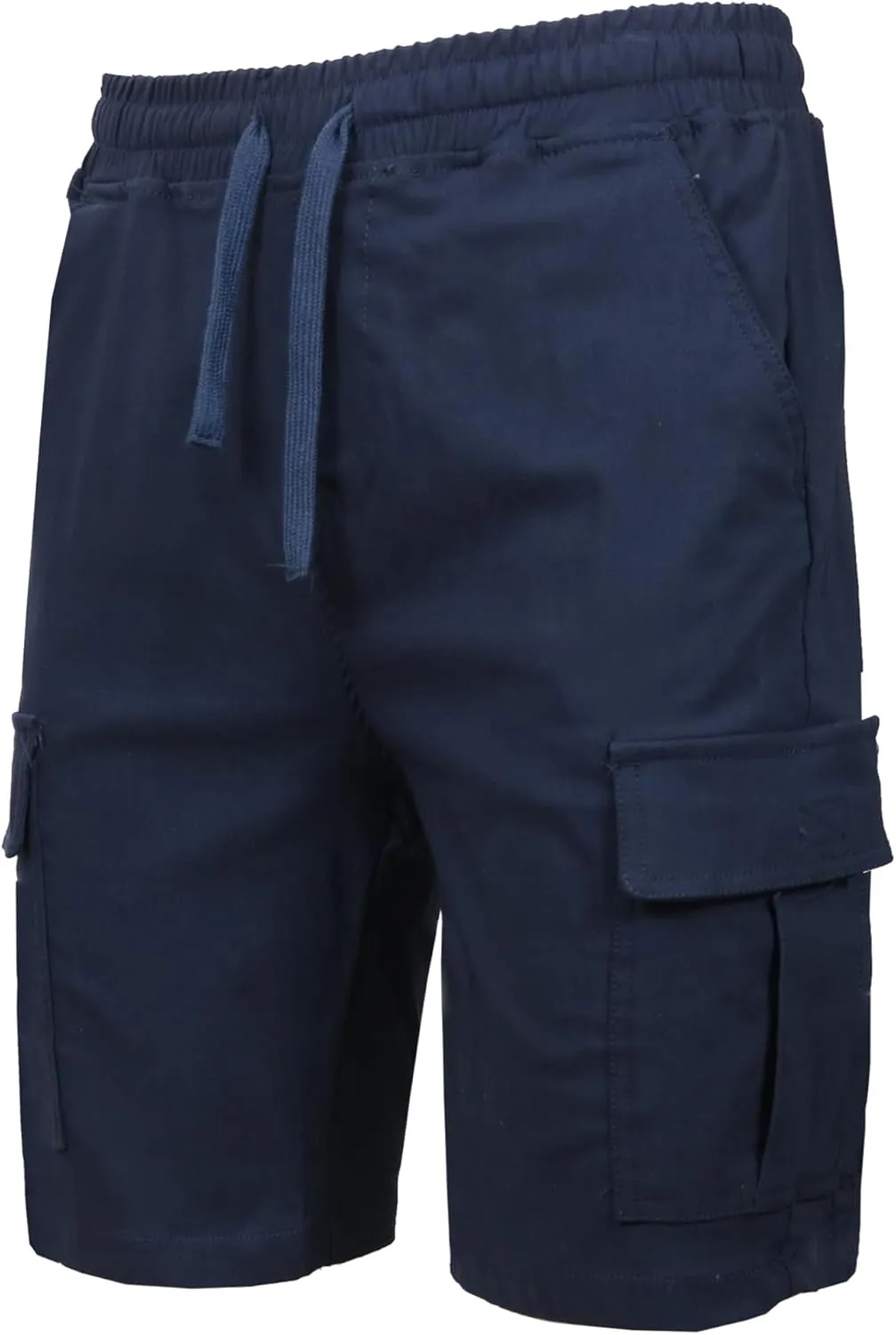 Galaxy by Harvic 3-Pack Men??s Stretch Pull-On Cargo Shorts ?C Elastic Waist, Drawstring, 6 Pockets, 4-Way Flex Fabric (S-2XL)